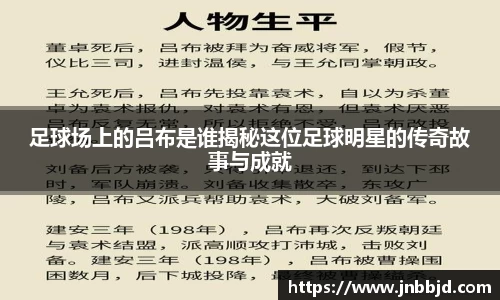 足球场上的吕布是谁揭秘这位足球明星的传奇故事与成就